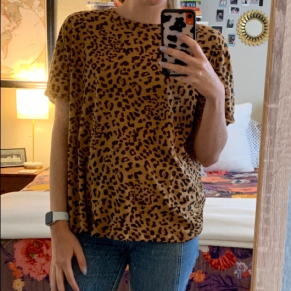 Free People animal print tee